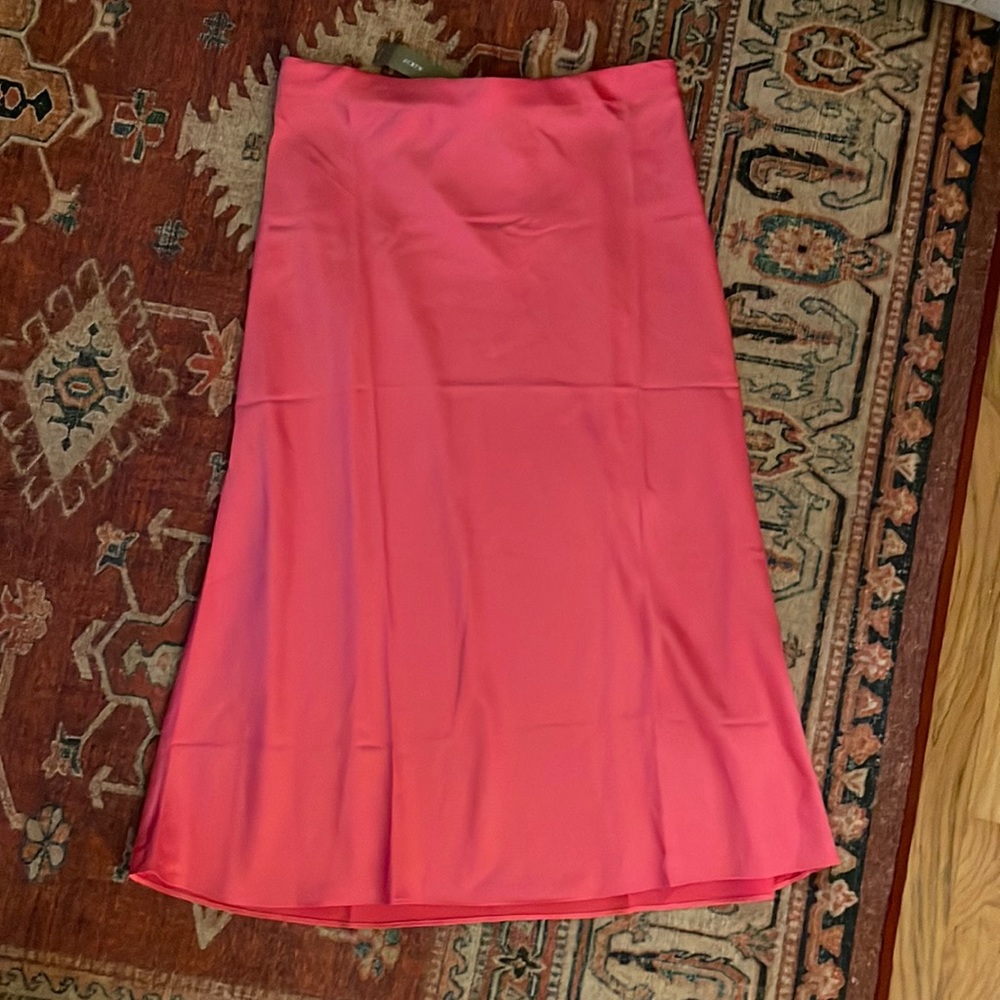 J crew pink slip skirt